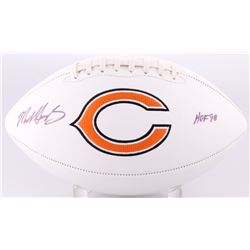 Mike Singletary Signed Bears Logo Football Inscribed "HOF 98" (JSA COA)