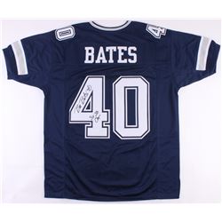 Bill Bates Signed Jersey Inscribed "3x SB Champs" (JSA COA)