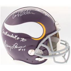 Vikings "Purple People Eaters" Authentic On-Field Full-Size Throwback Helmet Team-Signed by (4) with