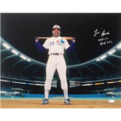 Tim Raines Signed Expos 16x20 Photo Inscribed "HOF 17"  "808 SB'S" (JSA COA)