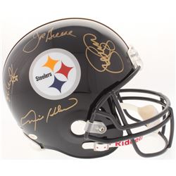 "Steel Curtain" Steelers Full-Size Helmet Signed by (4) with Joe Greene, Ernie Holmes, L. C. Greenwo