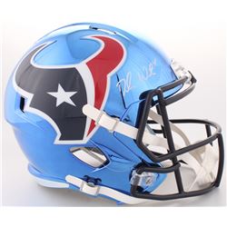 Deshaun Watson Signed Texans Full-Size Custom Chrome Speed Helmet (JSA COA)