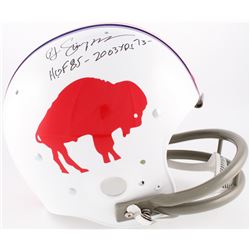 O.J. Simpson Signed Bills Throwback Suspension Full-Size Helmet Inscribed "HOF 85 - 2003 Yds '73" (J