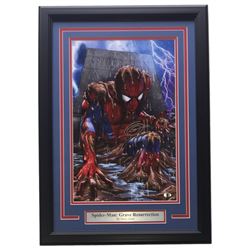 Greg Horn Signed "Spider-Man Grave Resurrection" 13x19 Custom Framed Photo Display (SI COA)
