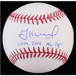 Jose Altuve Signed OML Baseball Inscribed "2014, 2016 AL BC" (Radtke Hologram)