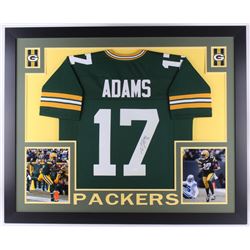 Davante Adams Signed 35x43 Custom Framed Jersey (JSA COA)