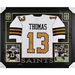 Michael Thomas Signed 35x43 Custom Framed Jersey (JSA COA)