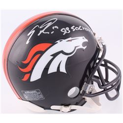 Emmanuel Sanders Signed Denver Broncos Mini-Helmet Inscribed "SB 50 Champs" (JSA COA)
