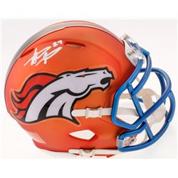 Steve Atwater Signed Denver Broncos Blaze Speed Mini-Helmet (JSA COA)
