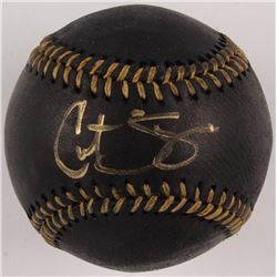 Curt Schilling Signed OML Black Leather Baseball (JSA COA)