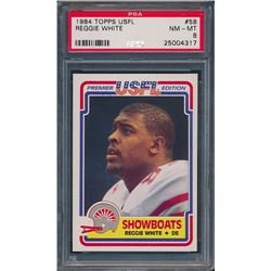 1984 Topps USFL #58 Reggie White XRC (PSA 8)