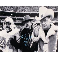 Earl Campbell Signed Houston Oilers 16x20 Photo Inscribed "HOF 91" (JSA COA)