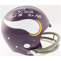 Fran Tarkenton Signed Minnesota Vikings Full-Size Throwback Suspension Helmet Inscribed "75 NFL MVP"
