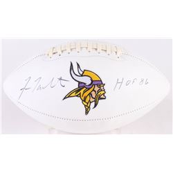 Fran Tarkenton Signed Minnesota Vikings Logo Football Inscribed "HOF 86" (JSA COA)