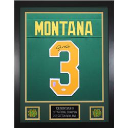 Joe Montana Signed 24x30 Custom Framed Jersey (JSA COA  Montana Hologram)