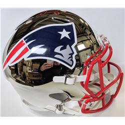 Sony Michel Signed New England Patriots Chrome Full-Size Speed Helmet (Beckett COA)