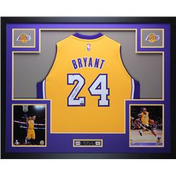 Kobe Bryant Signed 35x43 Custom Framed Jersey (Panini COA  Steiner Hologram)