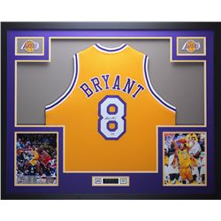Kobe Bryant Signed 35x43 Custom Framed Jersey (PSA COA)