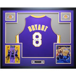 Kobe Bryant Signed 35x43 Custom Framed Jersey (PSA COA)