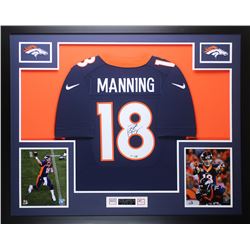 Peyton Manning Signed 35x43 Custom Framed Jersey (Steiner COA)