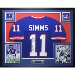 Phil Simms Signed  35x43 Custom Framed Jersey Inscribed "SB XXI MVP" (PSA COA  GTSM Hologram)
