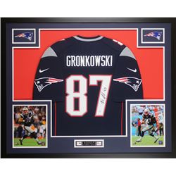 Rob Gronkowski Signed 35x43 Custom Framed Jersey (Steiner Hologram)