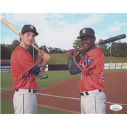Kyle Tucker  Daz Cameron Signed Houston Astros 8x10 Photo Inscribed "1st Round"  "1st Round Pick" (J