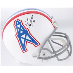 Earl Campbell Signed Houston Oilers Full-Size Helmet Inscribed "HOF 91" (Schwartz Sports COA)