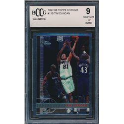 1997-98 Topps Chrome #115 Tim Duncan RC (BCCG 9)