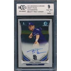 2014 Bowman Chrome Draft Draft Pick Autographs #BCATT Trea Turner (BCCG 9)