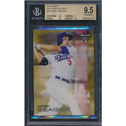 2016 Finest Gold Refractors #58 Corey Seager (BGS 9.5)
