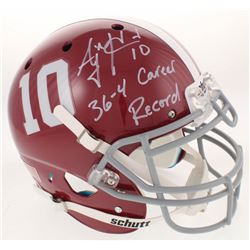 A.J. McCarron Signed Alabama Crimson Tide Full-Size Authentic On-Field Helmet Inscribed "36-4 Career