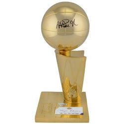 Magic Johnson Signed Los Angeles Lakers Replica "5x Champion" Larry O'Brien Trophy (Fanatics Hologra