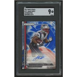 2014 Topps Strata Autographs Sapphire #177 James White RC (SGC 9)