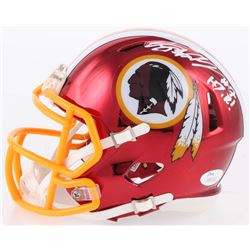 Dwayne Haskins Signed Washington Redskins Chrome Speed Mini-Helmet With Inscription (JSA COA)