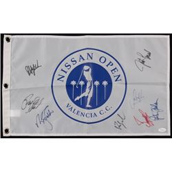 Nissan Open Valencia Golf Pin Flag Signed By (8) with Phil Mickelson, Payne Stewart, Fred Couples, S