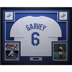 Steve Garvey Signed 35x43 Custom Framed Jersey (JSA COA)