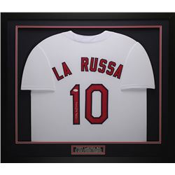 Tony LaRussa Signed 35x43 Custom Framed Jersey (JSA COA)