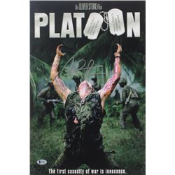 Charlie Sheen Signed "Platoon" 12x17 Photo (Beckett COA)