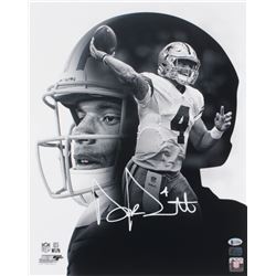 Dak Prescott Signed Dallas Cowboys 16x20 Photo (Beckett COA  Prescott Hologram)