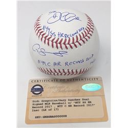 Gary Sanchez  Didi Gregorius Signed Limited Edition 2017 New York Yankees Baseball Inscribed "NYY SS