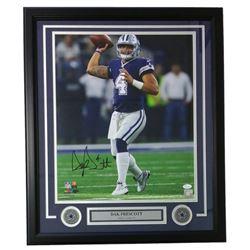 Dak Prescott Signed Dallas Cowboys 22x27 Custom Framed Photo Display (JSA COA)