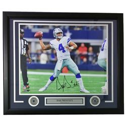 Dak Prescott Signed Dallas Cowboys 22x27 Custom Framed Photo Display (JSA COA)