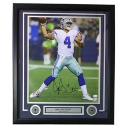 Dak Prescott Signed Dallas Cowboys 22x27 Custom Framed Photo Display (JSA COA)