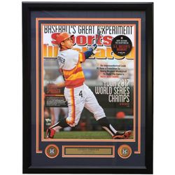George Springer Signed 16x20 Custom Framed Sports Illustrated Photo Display (Fanatics Hologram  MLB 