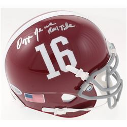 Ozzie Newsome Signed Alabama Crimson Tide Mini Helmet Inscribed "Roll Tide" (Beckett COA)