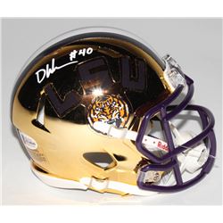 Devin White Signed LSU Tigers Chrome Speed Mini Helmet (Beckett COA)