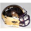 Image 1 : Devin White Signed LSU Tigers Chrome Speed Mini Helmet (Beckett COA)