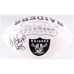Warren Sapp Signed Oakland Raiders Logo Football Inscribed "HOF '13" (JSA COA)