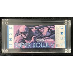 1971 Super Bowl V Full Unused Ticket